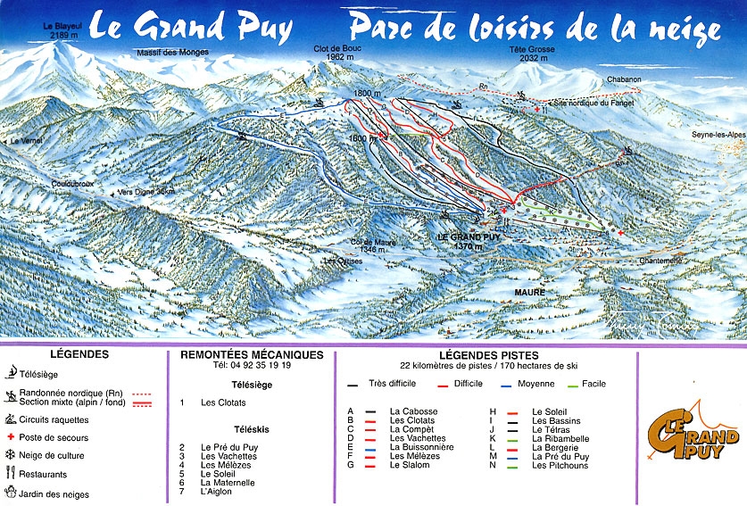 carte pistes grand puy alpes